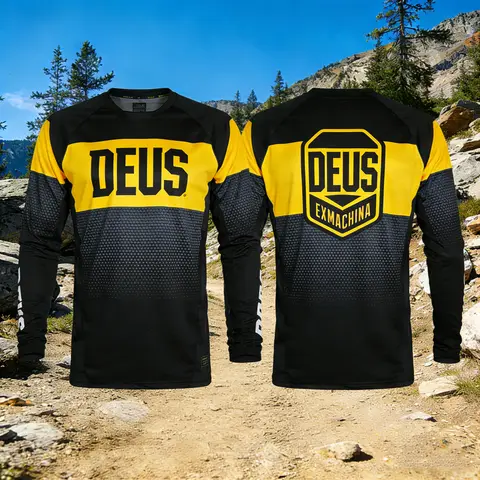 New Brand DEUS EXMACHINA Off-road Motorcycle Downhill Off-road Motorcycle Sportswear Comfortable Quick Drying Mesh Riding Shirt