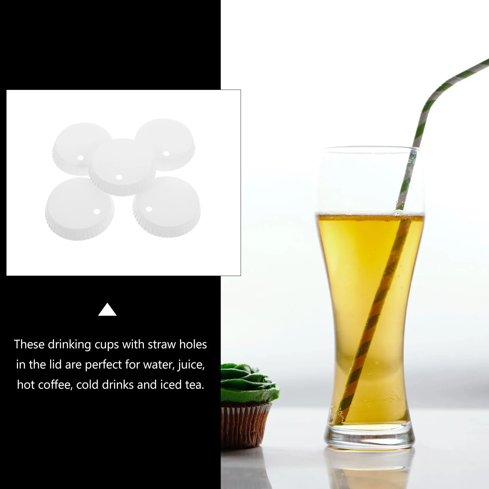 

100pcs Dustproof Cup Covers 7.5cm White Paper Leakproof Universal Lid for Cups Mugs Glasses Small Bowls Kitchen Bar