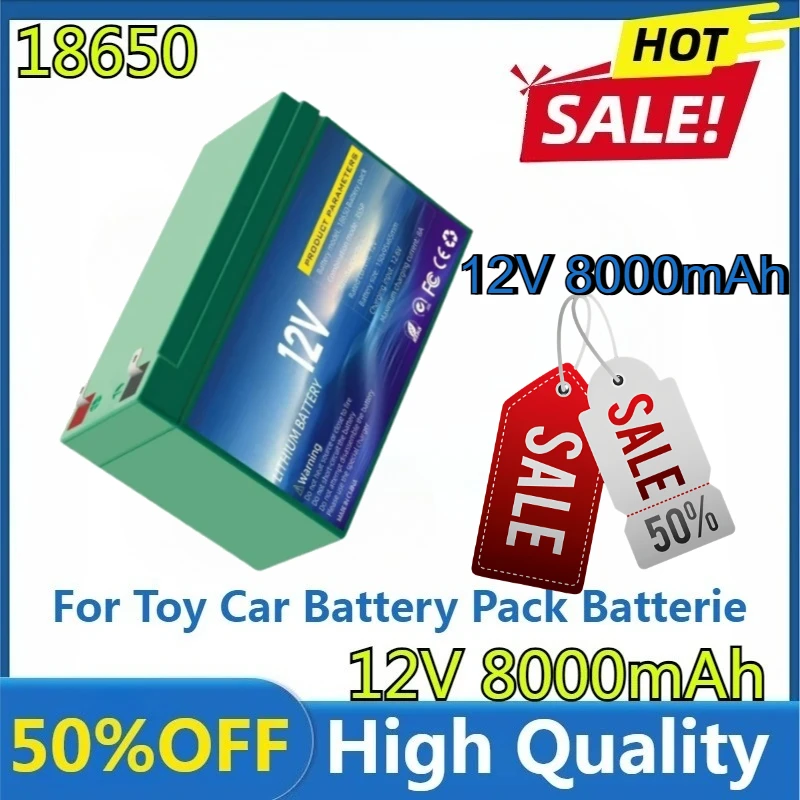 

For Toy Car Battery Pack Batterie Rechargeable De Très Grande Capacité Avec BMS Batterie Lithium-ion 12V 8000mAh 3S5P 18650 12V