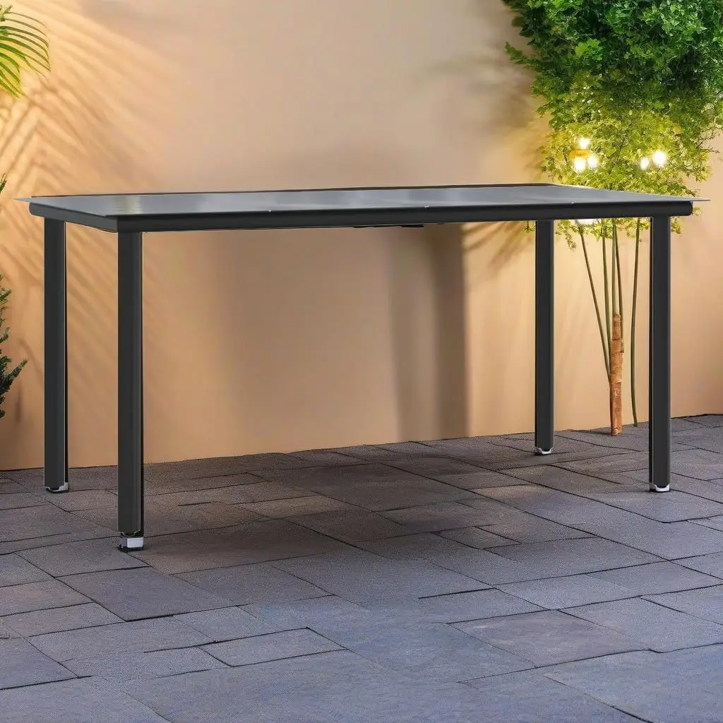 Set da pranzo da patio in polyrattan marrone da 5 pezzi con cuscini - Mobili da esterno eleganti