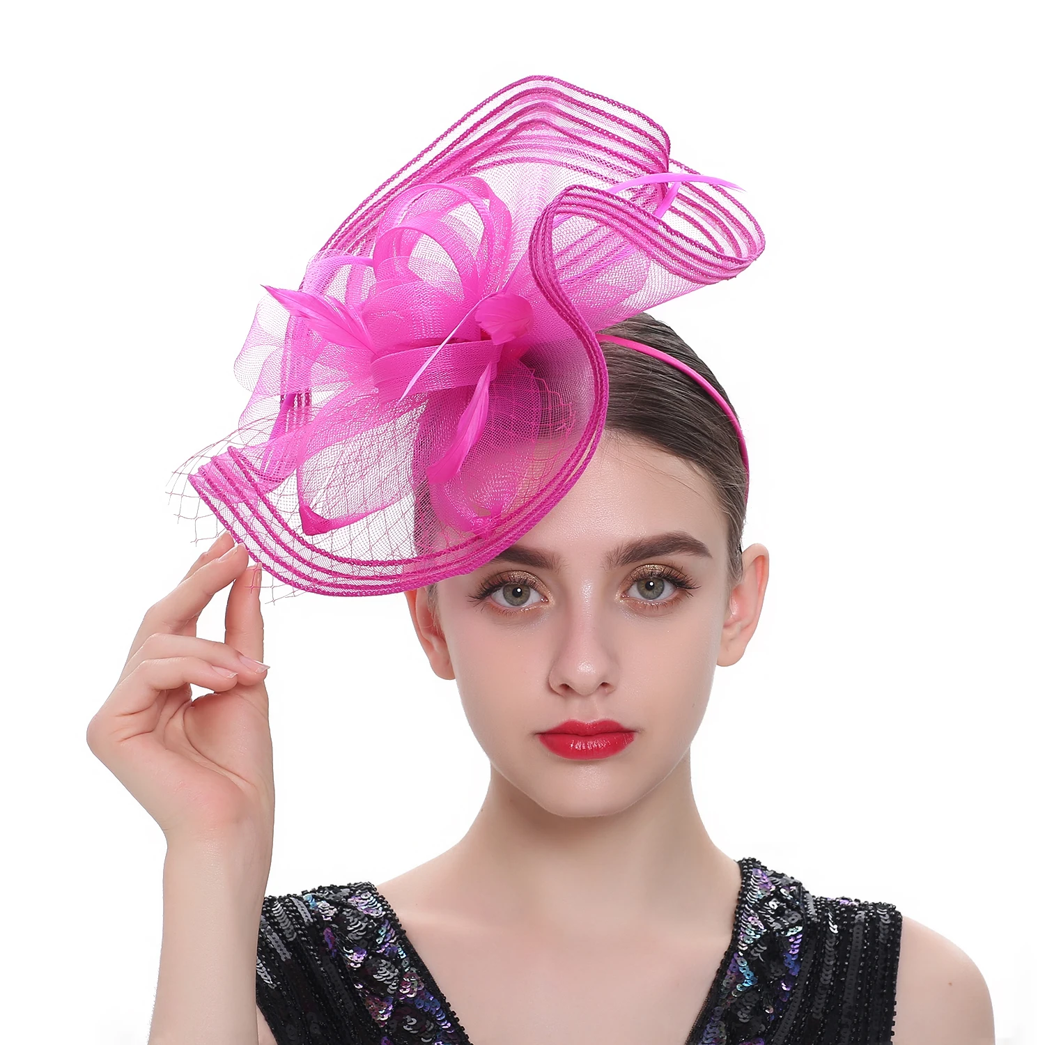 

High Quality Fascinators Hair Accessories Headdress Hair Ornaments Bride Headband for Women Ladies