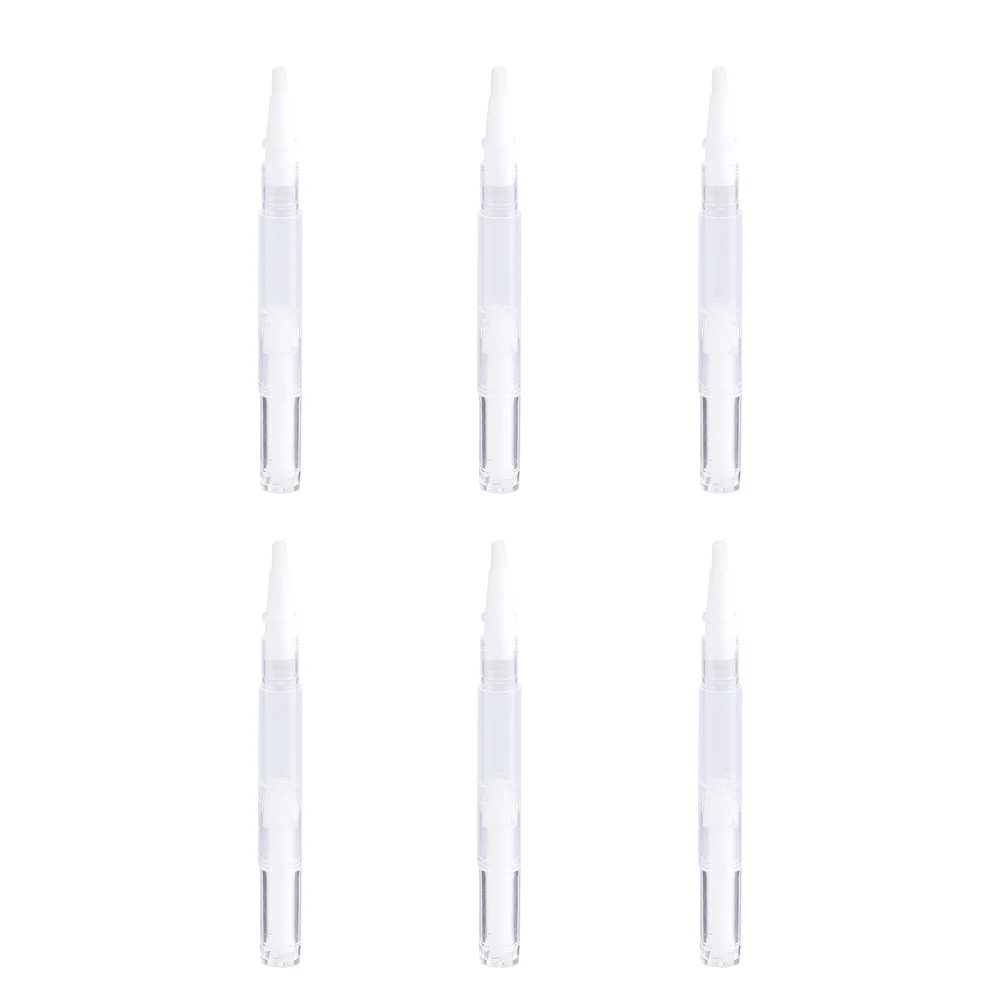 6Pcs Eyelash Growth Liquid Empty Pens Brush Tip Plastic Tubes Containers for Nail Oil Lip Gloss Essential Oil Travel