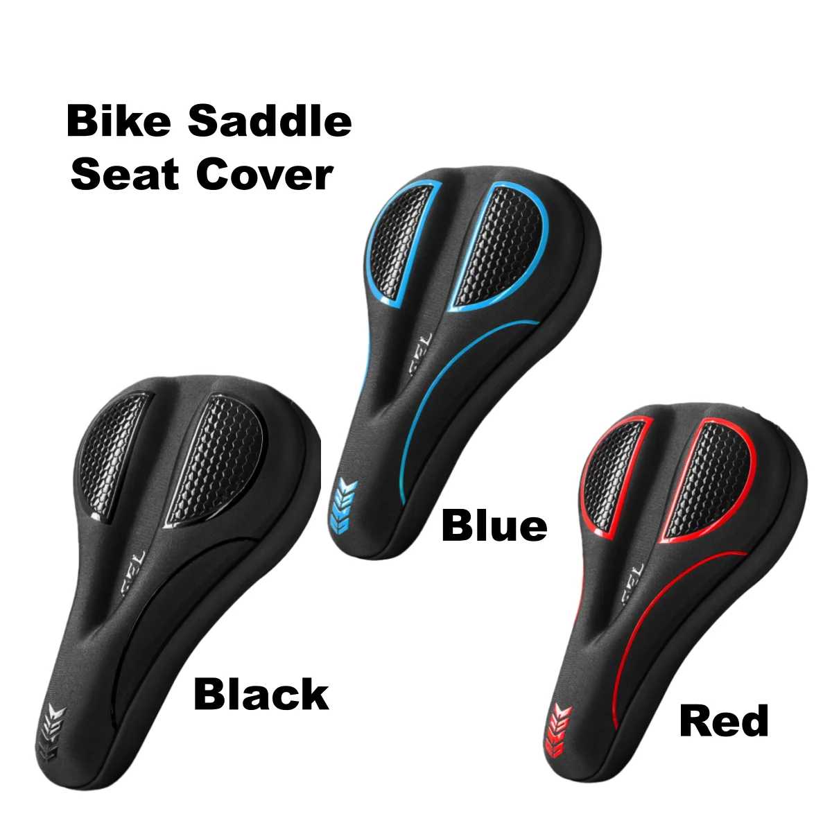 Comfort Bike Seat Cushion - Padded Gel Saddle Cover for Exercise, Mountain & Road Bikes, Universal Fit for Most Bikes