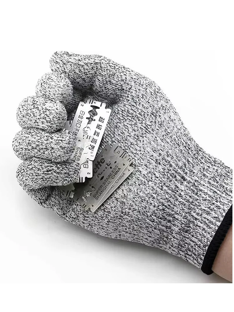 HPPE Level 5 Kitchen Safety Gloves: Suitable for Gardening Work, Scratch- and Cut-Resistant, Capable of Cutting Glass
