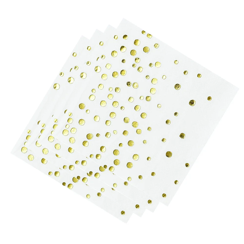 Tovaglioli decorativi stampati in lamina d'oro da 100 pezzi Tovaglioli eleganti per feste per matrimoni, compleanni, cene, feste