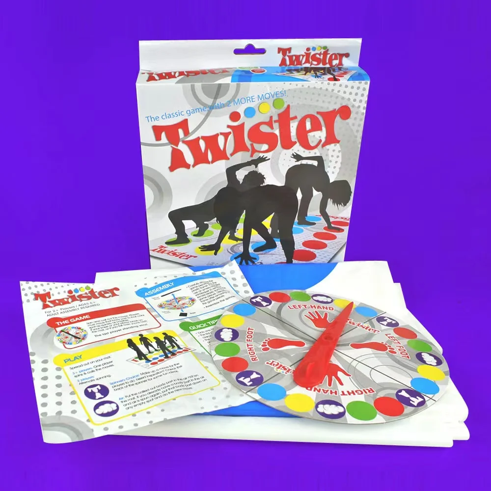 Twister-Jeux de fête multijoueurs pour la famille, jeux de fête pour enfants, jouets en polymères plus gros, plus de taches colorées, compatible