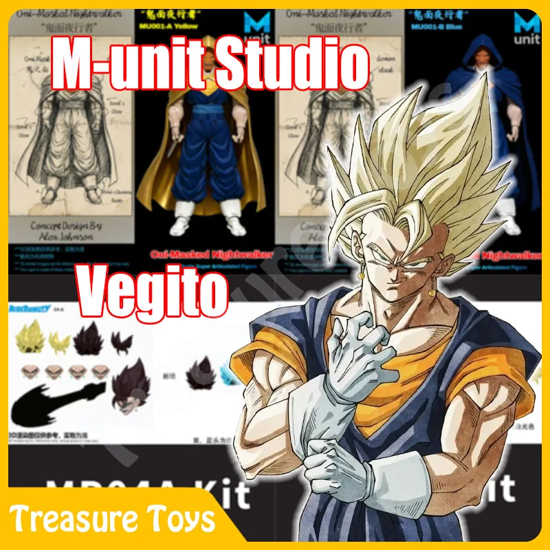 

M-unit Studio Vegito Figure Dragon Ball Super Saiyan God Vegito Oni-Masked Nightwalker Anime Action Figures Model Toys Gifts