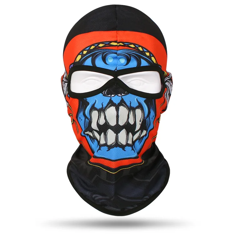 Masque de ski coupe-vent Skull Bandana pour hommes et femmes, cagoule de sport, écharpe d\'équitation, couverture complète du visage, pêche,