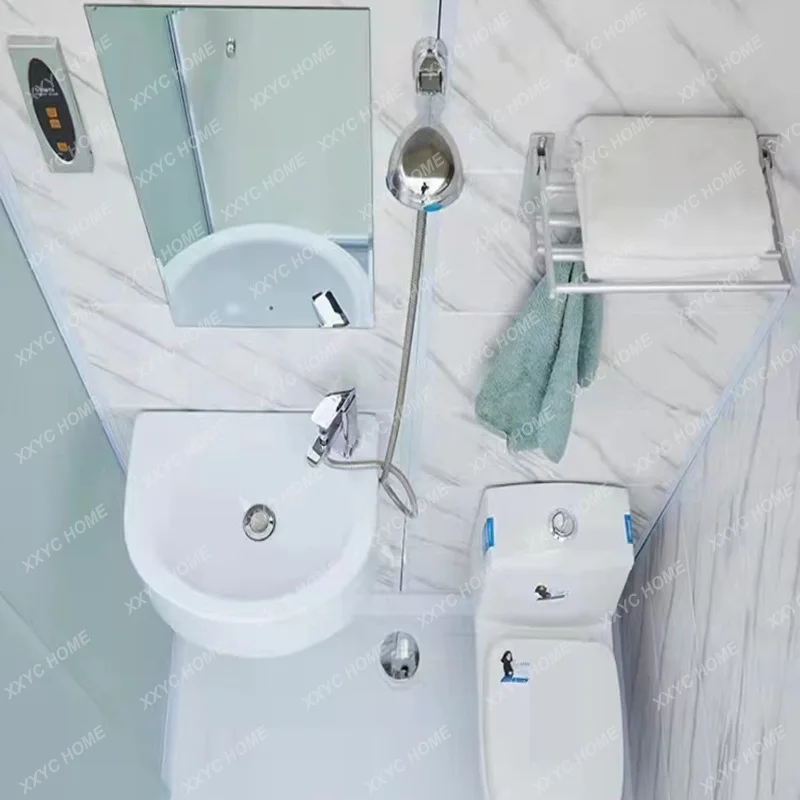 

Интегрированная душевая кабина с разделением на сухую и влажную зоны, простая и быстрая установка, интегрированная ванная комната.