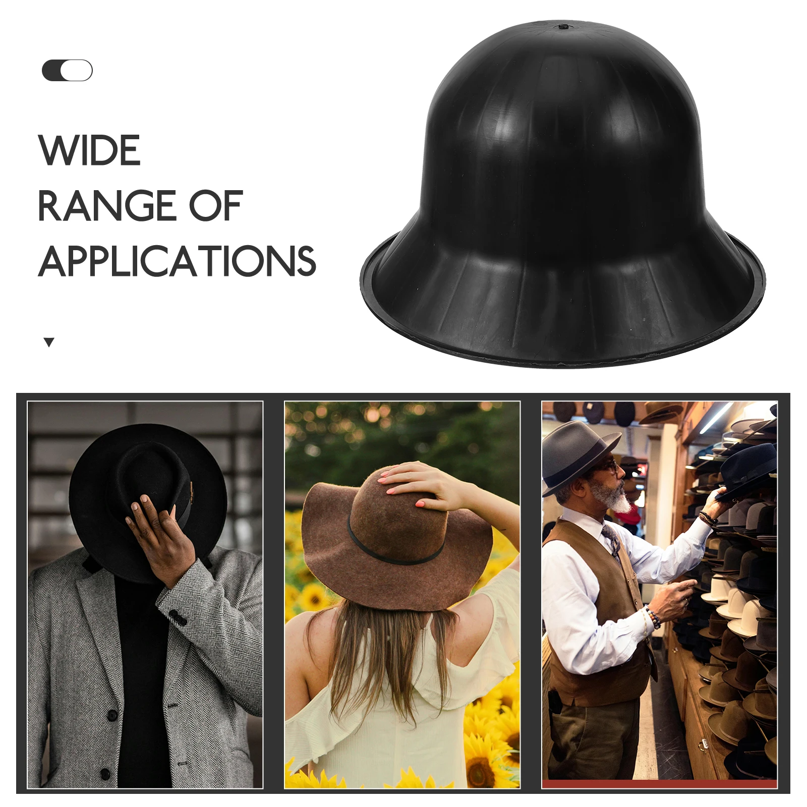 

8 Pcs Hat Support Holder Stands Display Rack Fisherman Shaper Plastic Black Heat Resistant Anti Pressure Storage Transportation