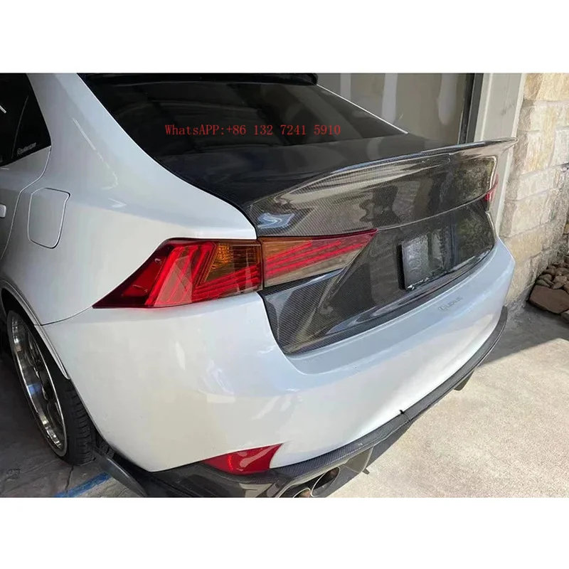 Hongsheng Product High Quality C-Style Real Carbon Fiber Trunk Lid with Excellent Fitment for  IS200/IS250/IS300/IS350 2013-2019