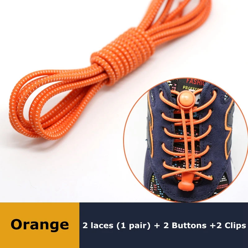 1 Paar Schoenveters Voor Sneaker Elastische Geen Stropdas Veters Stretching Lock Lui Veters Quick Rubber Schoenveter Ronde Shoestrings