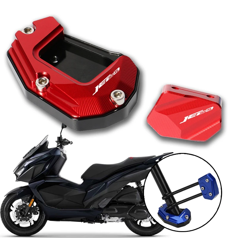 

Motorcycle Side Stand Enlarge Fit For SYM JETsl125 JETSL150 JET 125SL 150SL 2022 CNC Side Stand Support Foot Kick Enlarger Cover