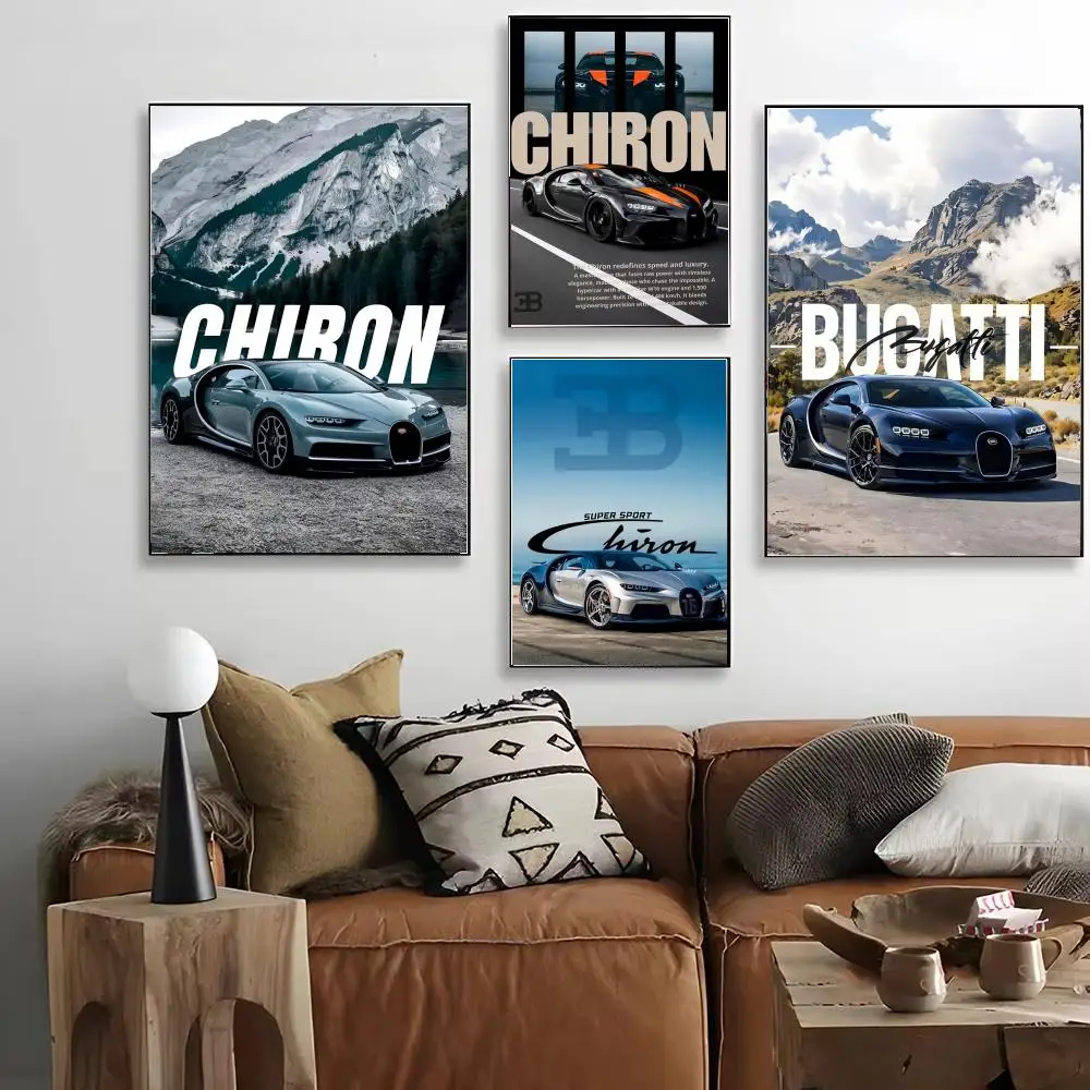 Super Car B-BUGATTI Poster Decorative Wall Art for Living Rooms, Bedrooms, Bars & Cafés, Stylish Home Décor Gift