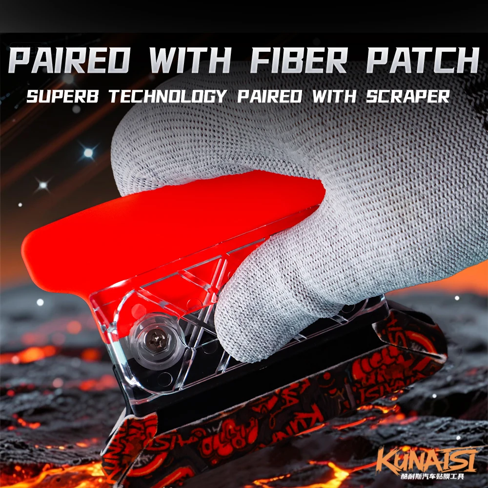 เครื่องมือติดฟิล์มไวนิลแม่เหล็ก KUNAISI พร้อมกล่อง - ความแข็งปานกลาง สำหรับติดฟิล์มรถยนต์ ฟิล์มกรองแสง และติดวอลเปเปอร์