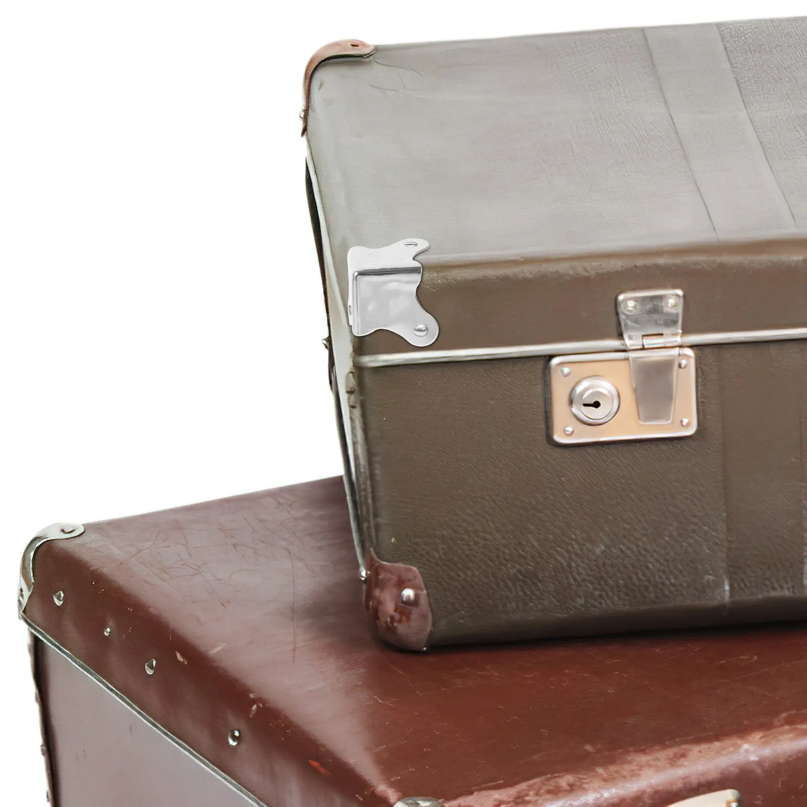 

4Pcs Box Corner Protector Metal Edges Guard Decorative Box Corners for Furniture and Desk Protection Metal Corner Protectors