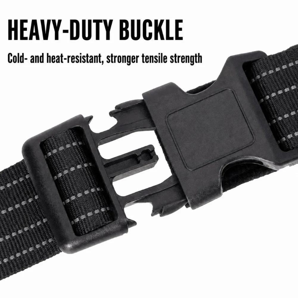 Nylon No Pull Dog Harness Front Clip Pull-Resistant Reflective Dog Harness Adjustable Security Easy Put On