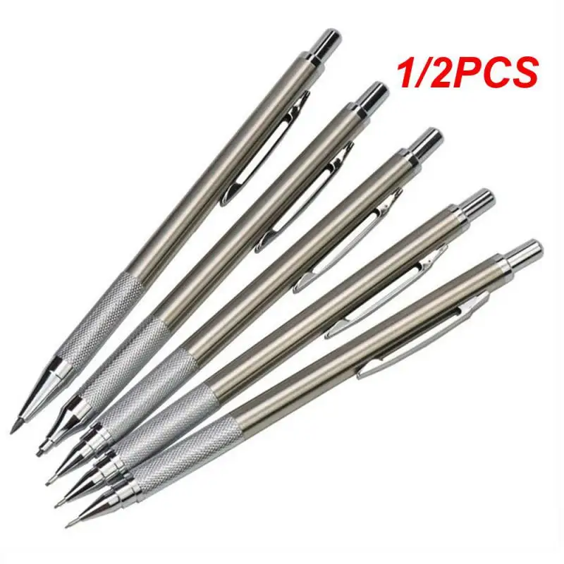 

1/2PCS High Quality Titanium Alloy Bolt Action Pen Retractable Ballpoint Pen Self Defense EDC Tools for Office Professional