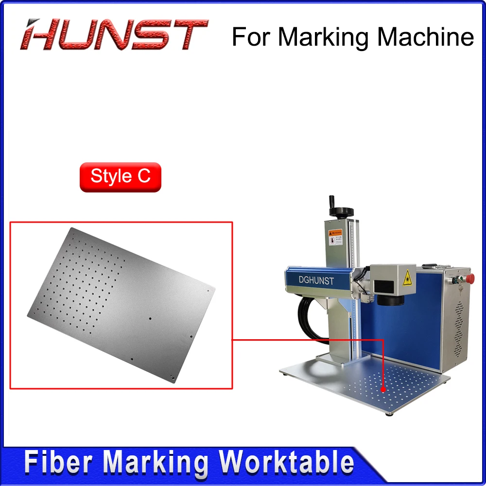 منصة عمل صفائح الألومنيوم Hunst 320 * 280 مم و350 * 550 مم لآلة الوسم بالليزر CO2 بالألياف البصرية.