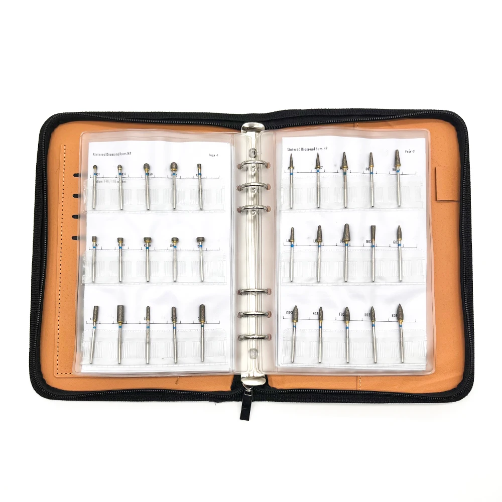 

115PCS Dental Laboratory Diamond Sintering Bur HP Sample Book Diamond Sintering Burs HP Full Kit