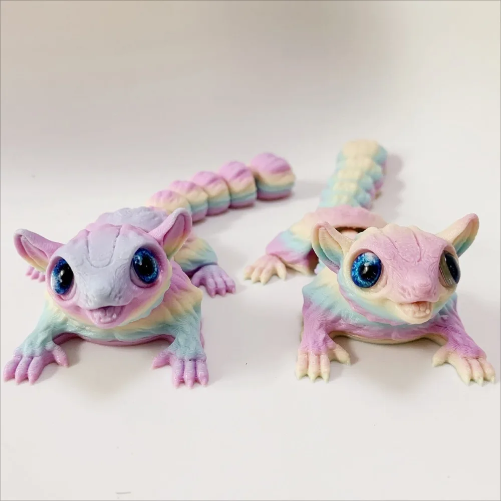 تماثيل ابن عرس مطبوعة ثلاثية الأبعاد مفاصل متحركة مجموعة إبداعية لتزيين سطح المكتب الحلي هدايا العيد للحرف اليدوية