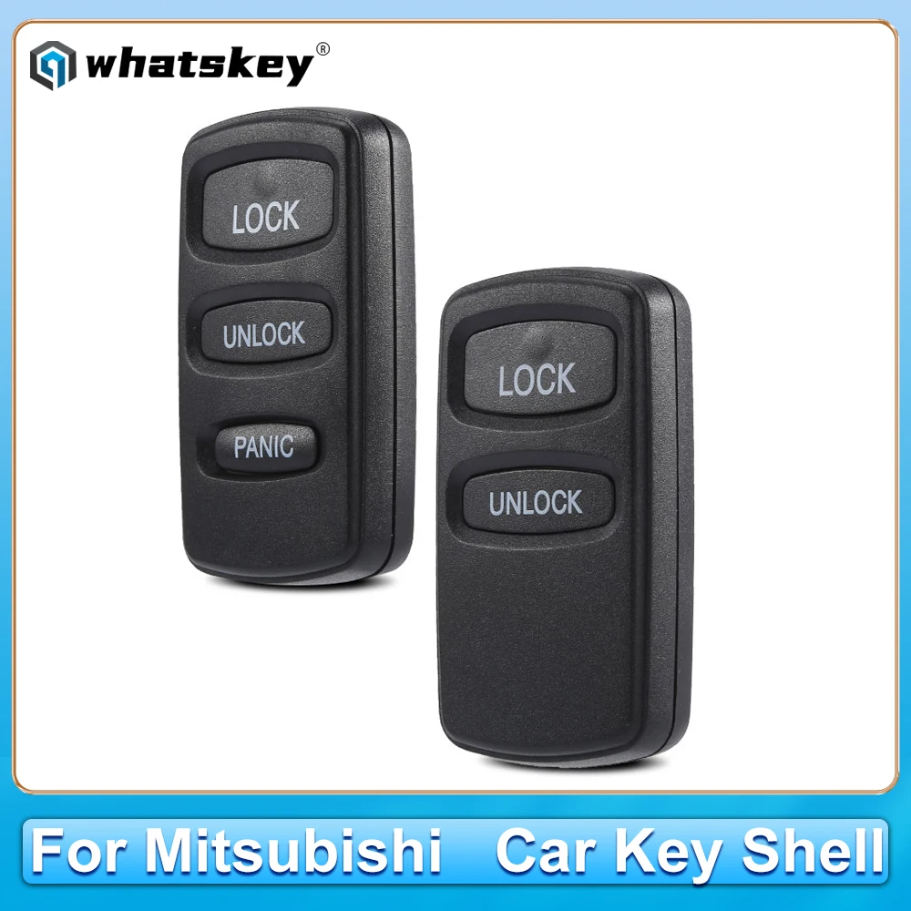 Whatskey Remote Key Shell Case For Mitsubishi Lancer Outlander Pajero V73 Galant Montero Sport 2000 2001 2 Buttons Car key