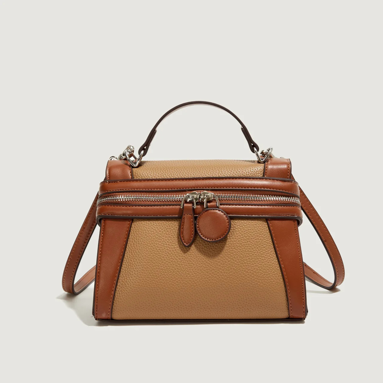 

Retro Patchwork Casual Large-capacity Handbag for Women, Macaron-colored Shoulder Bag, Niche and Fashionable Crossbody Bag