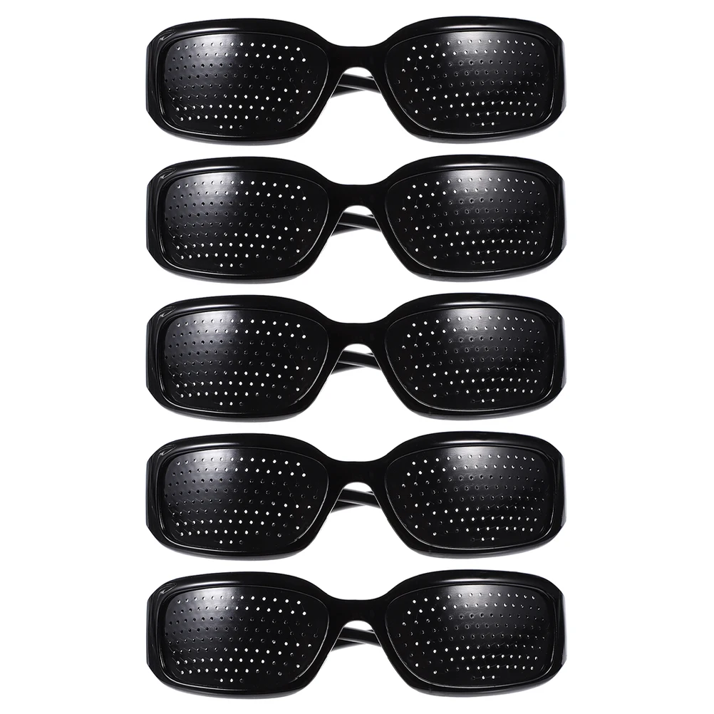 

5pcs Sports Style Pinhole Sunglasses Full Hole Vision Correction Glasses Eye Protection AntiFatigue Portable Lightweight Storage