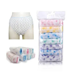 7PCS/set Women Disposable Cotton Underwear Travelling Postpartum Panties Menstrual Period Underpants Underwear Pregnancy Panties