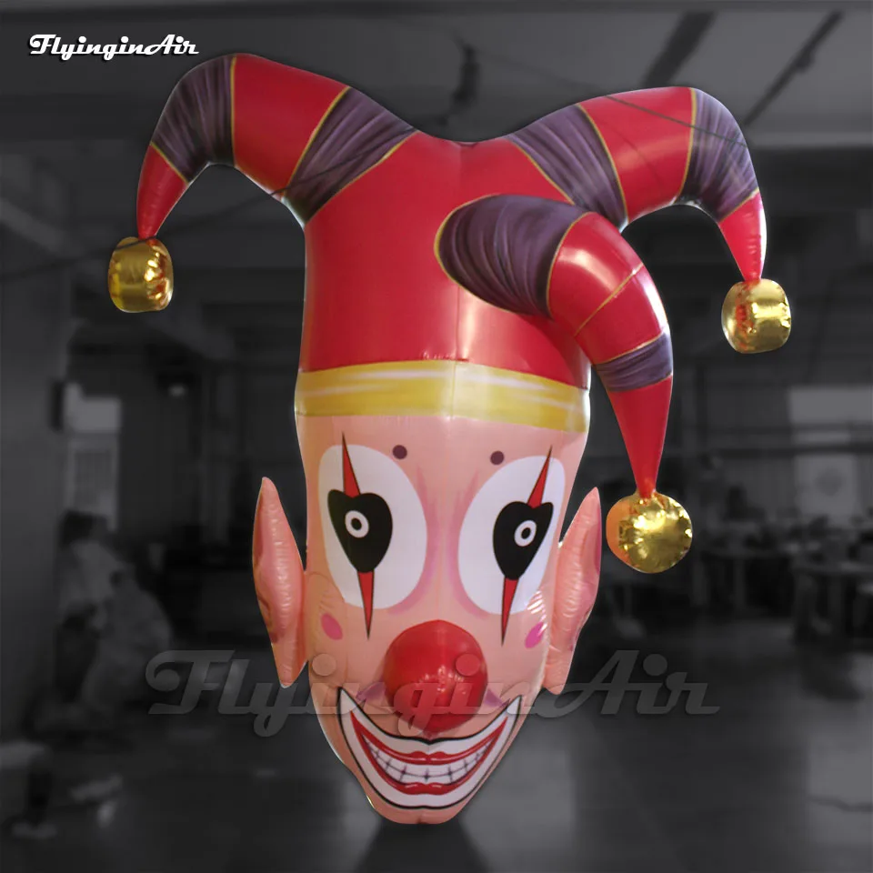 

Giant Scary Halloween Inflatable Evil Clown Head 3.5m Hanging Blow Up Clown Mask For Night Club Party Decoration