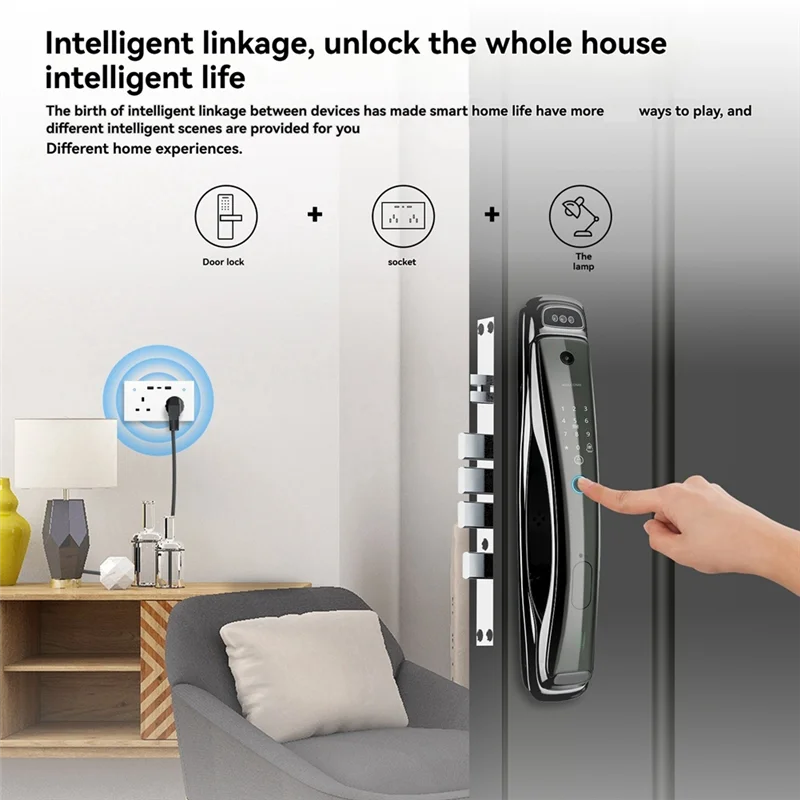 

A93P Tuya Smart Wall Socket UK Outlet 13A Touch Switch USB Type-C Charging Ports Wifi Remote Energy Monitoring For Alexa UK Plug