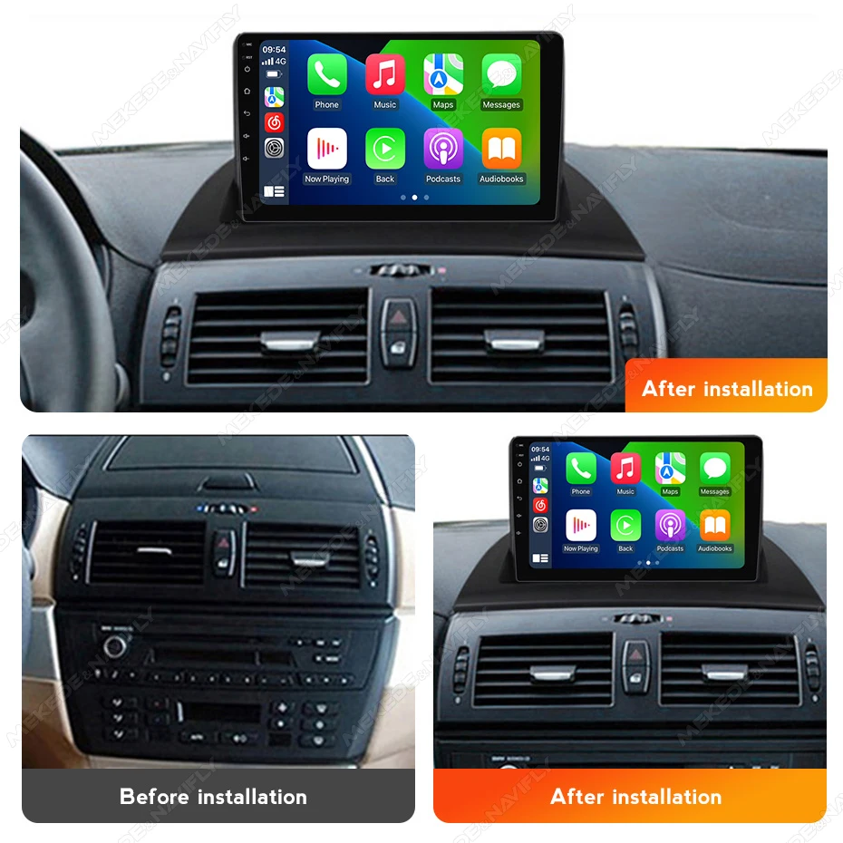 MEKEDE 9 pollici Intelligent Android All-in-one Machine autoradio per BMW X3 E83 2004-2012 DSP wireless Car-play navigatore GPS automatico