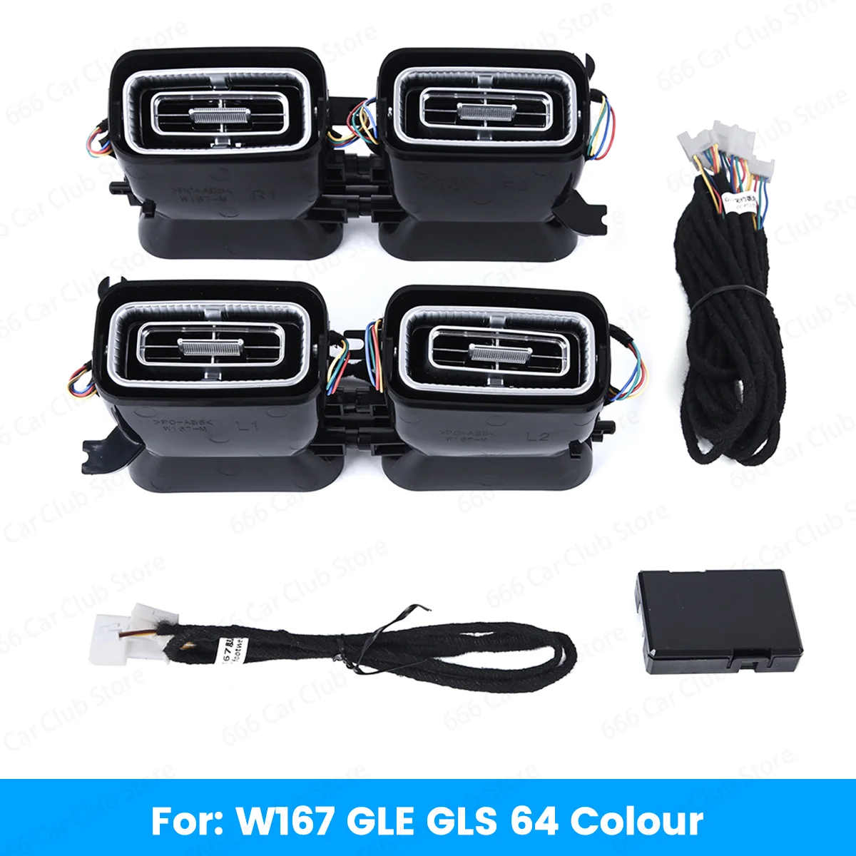 3/64 Kleur LED Ventilatieopeningen Voor Mercedes Benz W205 W213 W222 W117 W176 X156 W206 W167 Omgevingslicht turbine Nozzle Decoratieve Lamp