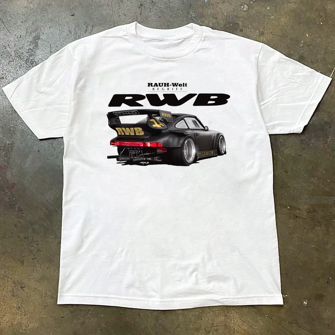 

Новая футболка с принтом автомобильной культуры, 100% чистый хлопок, дышащий дизайн, унисекс футболка с короткими рукавами на тему автомобиля.