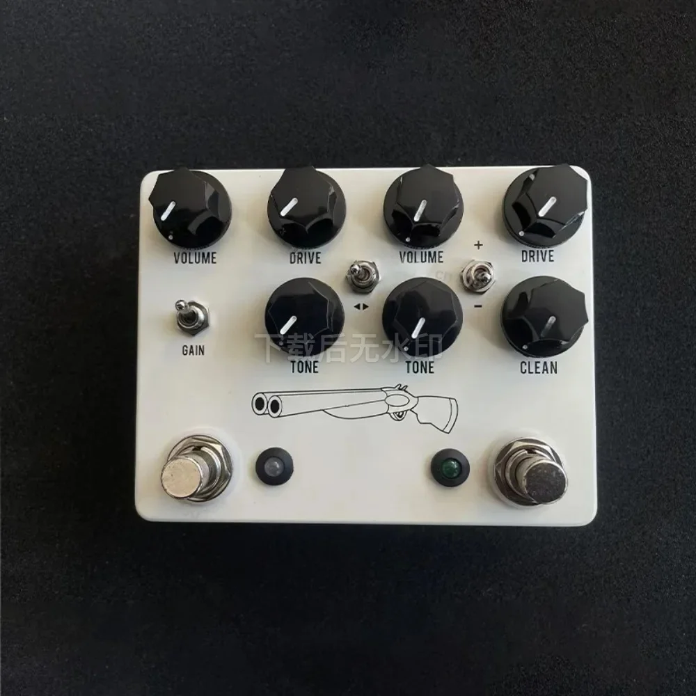 Double Tube Overdrive Effect Pedal with True Bypass for Guitar Bass