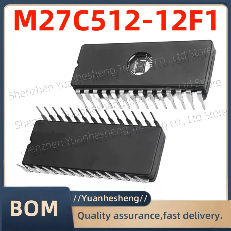 10 PCS Original and brand new  M27C512-12F1 27C512  IC DIP-28 EPROM IC CIP Drive  UV 512 KBIT IC  Sirkuit Terpadu EPROM IC