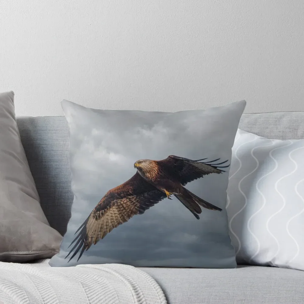

Red Kite in flight Throw Pillow Pillows Aesthetic covers for pillows Cushions For Children pillow