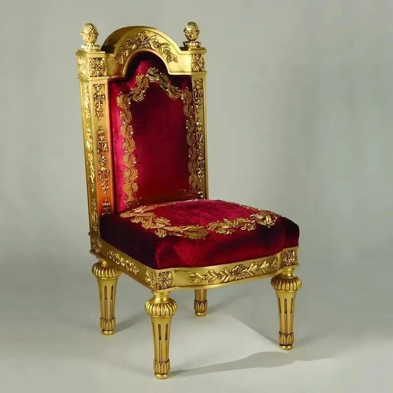#Special Styling Leather Foldable Customizable Queen King Chair Throne French/Northern Europe Design for Home Furniture Wedding