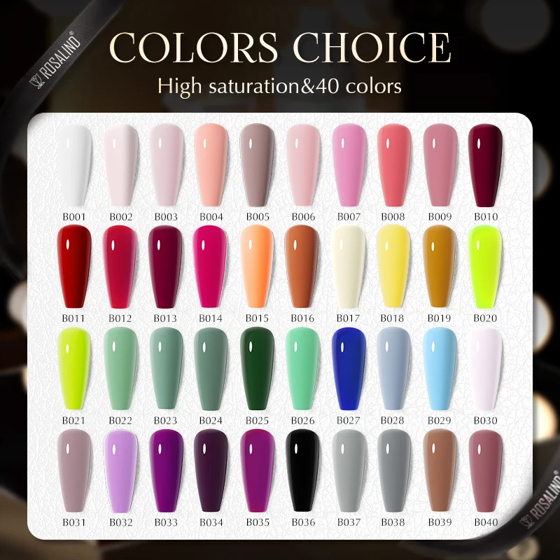 ROSALIND Bright Gel Nail Polish Mini 5ml Gel Polish Colorful Need UV Nail Lamp Semi-Permanent Base Top Gel Varnishes