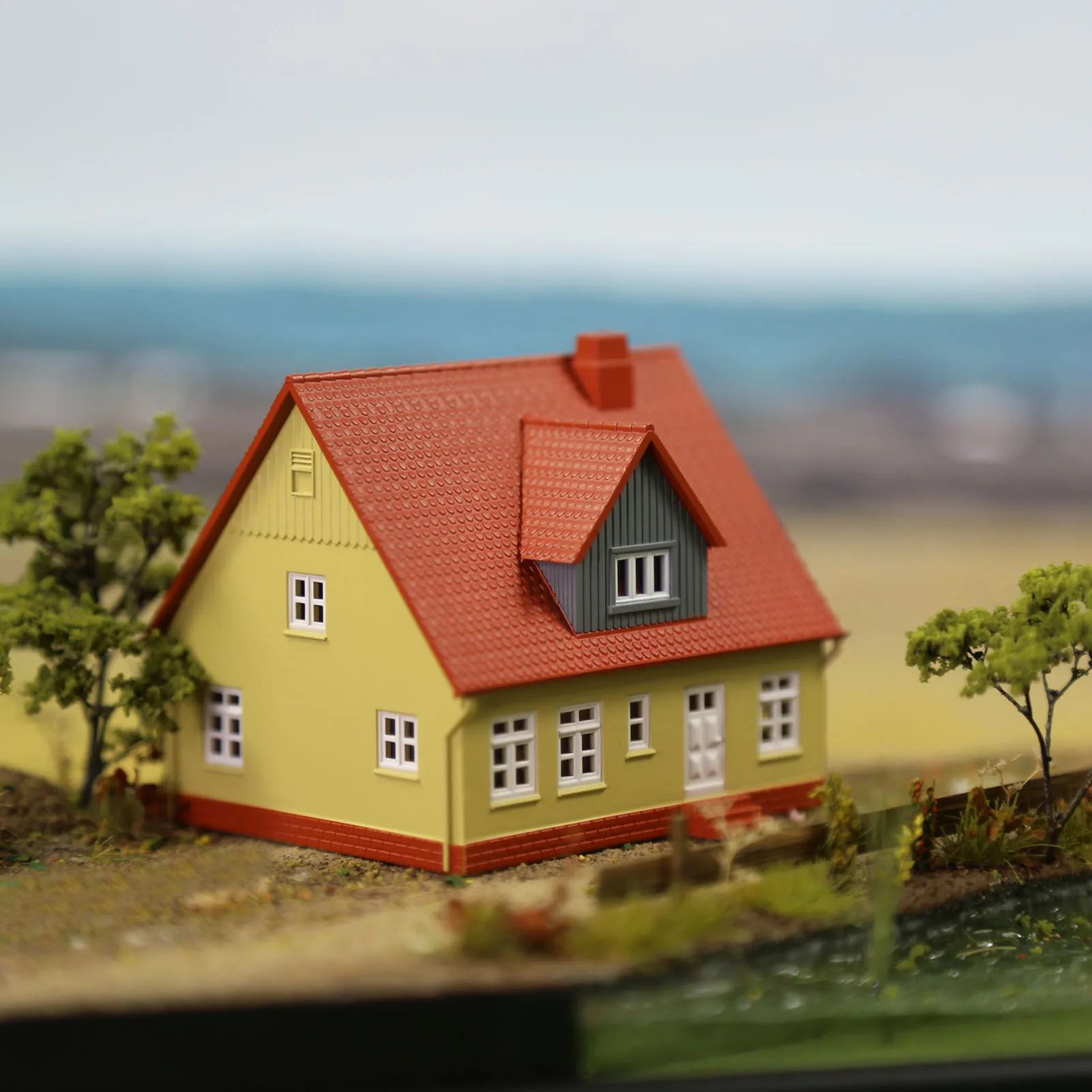 Evemodel One Unit N Scale 1:160 Village Cape Cod House Assembled Model Architectural Building Layout JZN02