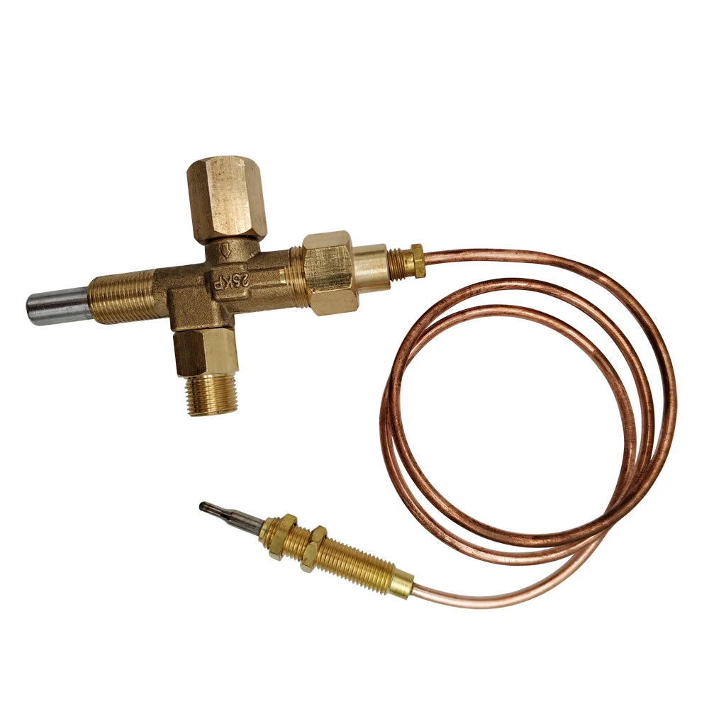 Gas Brooder Heater Parts LPG Push Control Valve M12*1 Pop-up Kitchen Stove Accessories with Thermocouple 600mm Whole Set Kits
