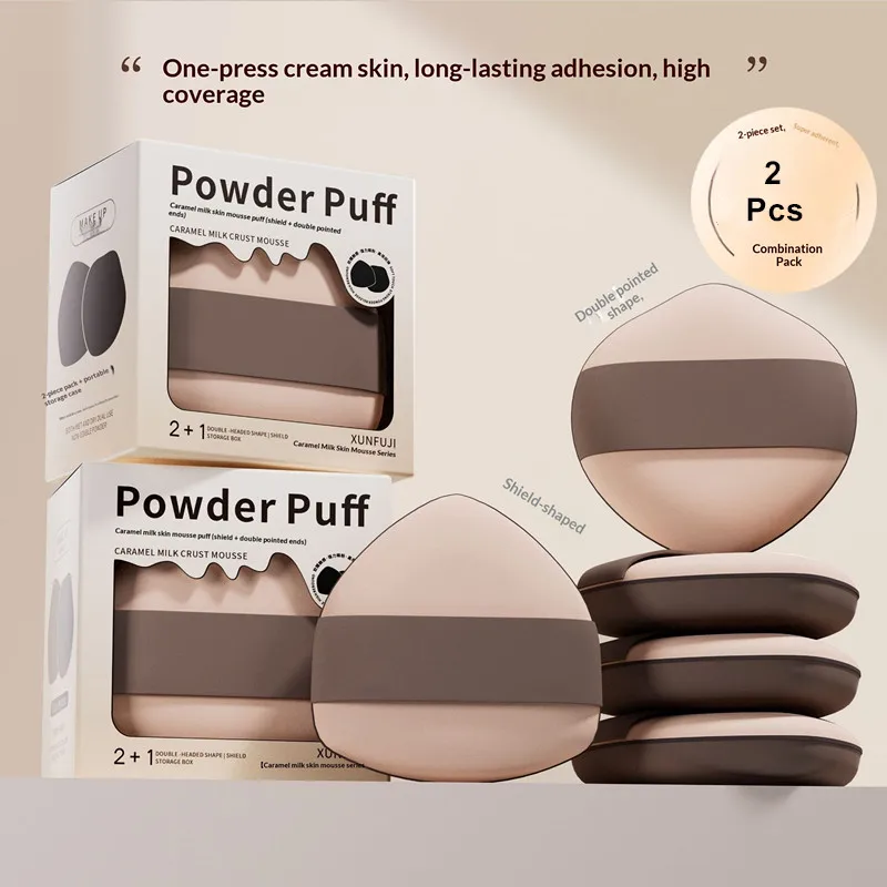 2Pcs Ultra Soft Makeup Sponge, Non-Absorbing Double-Sided Powder Puff, Wet & Dry Foundation Blender, Cosmetic Tools