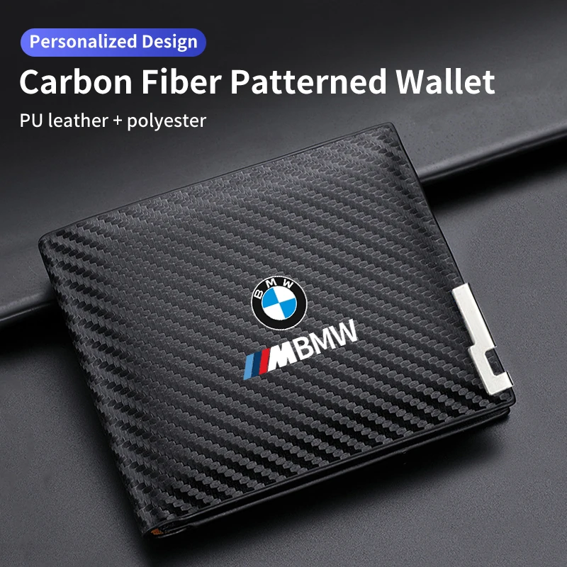 Car Logo Men Coin Purse Wallet Credit ID Card Bag Leather Coin Purse For BMW X3 X5 M5 M3 E46 E90 E60 F10 E39 F30 E36 E91 E30 G20