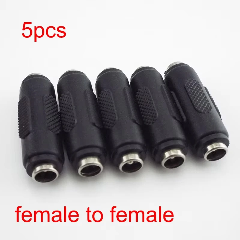 5.5mm*2.1mm Male To Male DC Power Plug Jack and Female To Female Socket Connector For CCTV Camcer Panel Mounting Adaptor