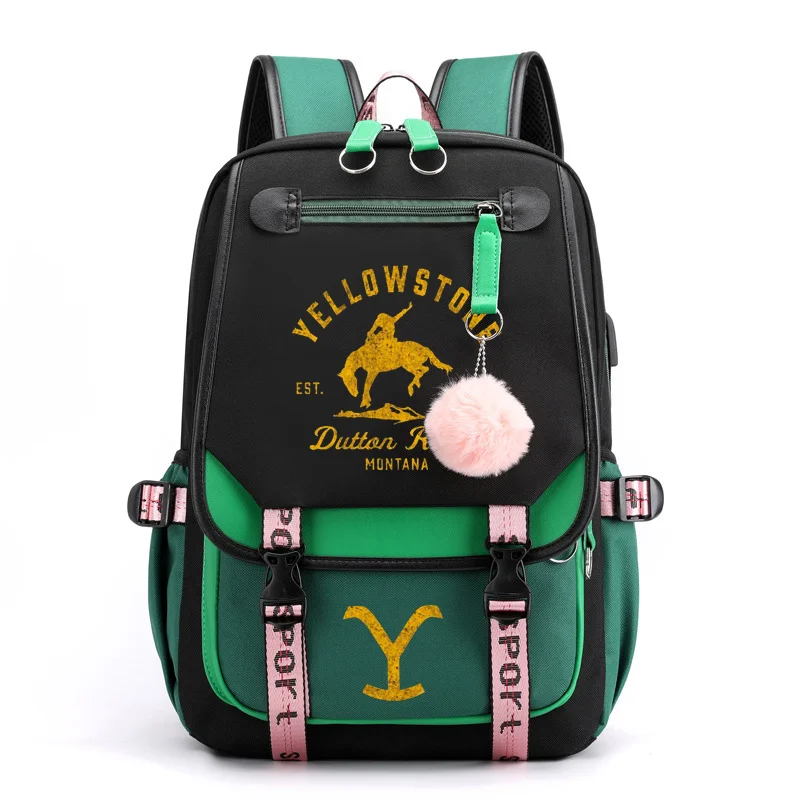 

New Yellowstone Harajuku cool backpack high quality fashion street backpack large capacity USB laptop backpacks