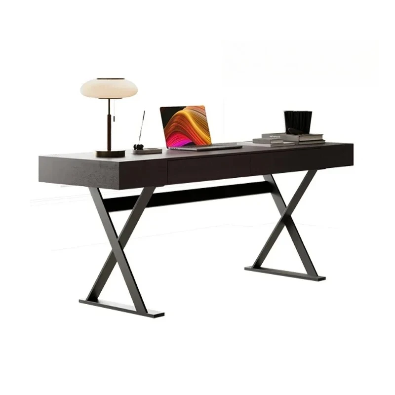 

Italian minimalist home writing desk study desk living room high-end solid wood adult home study table