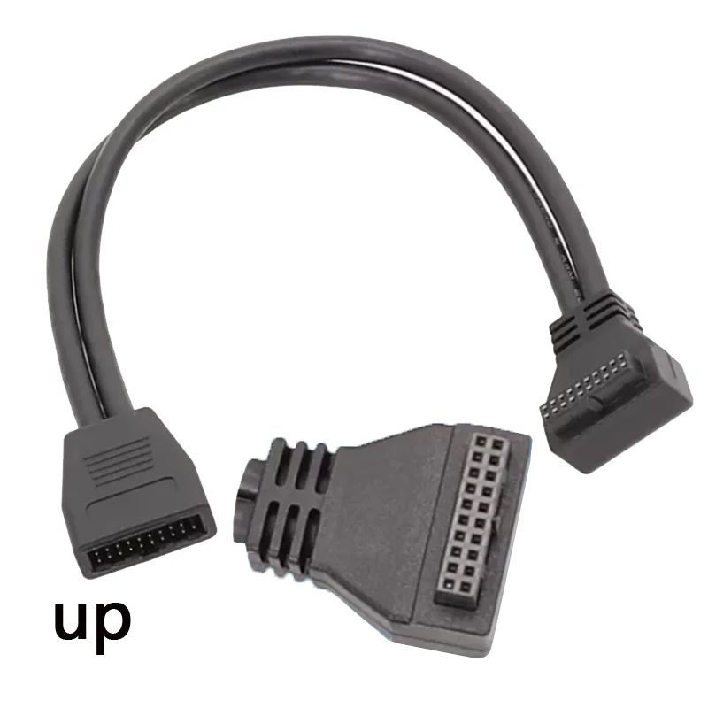 USB3.0 90 градусов угол или прямой передний разъем материнской платы контактный Удлинительный кабель «штырь-гнездо» для материнской платы
