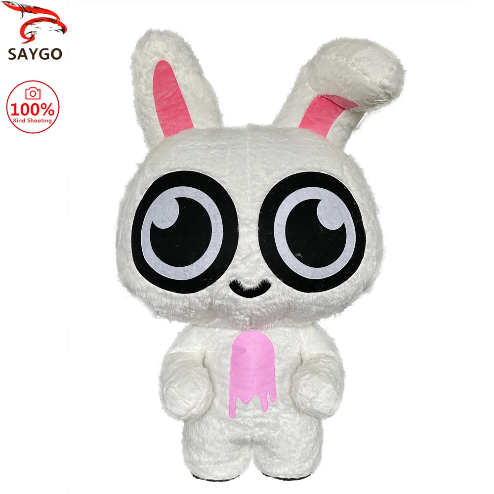 

SAYGO Big Eyes Rabbit Inflatable Plush Costume Adult Animal Character Cosplay Mascot Halloween Performance Party Set