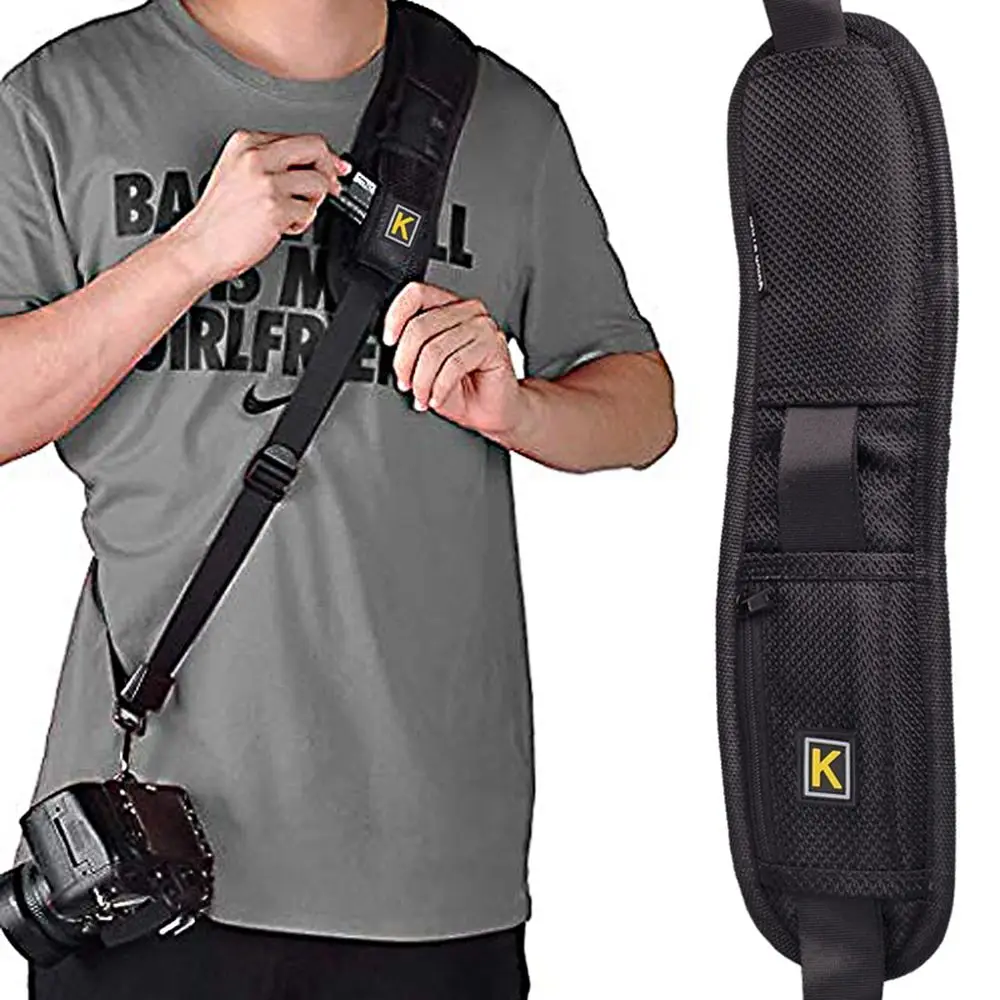 Digital Fastening Quick K Letter Camera Strap DSLR Belt Shoulder Sling Belt