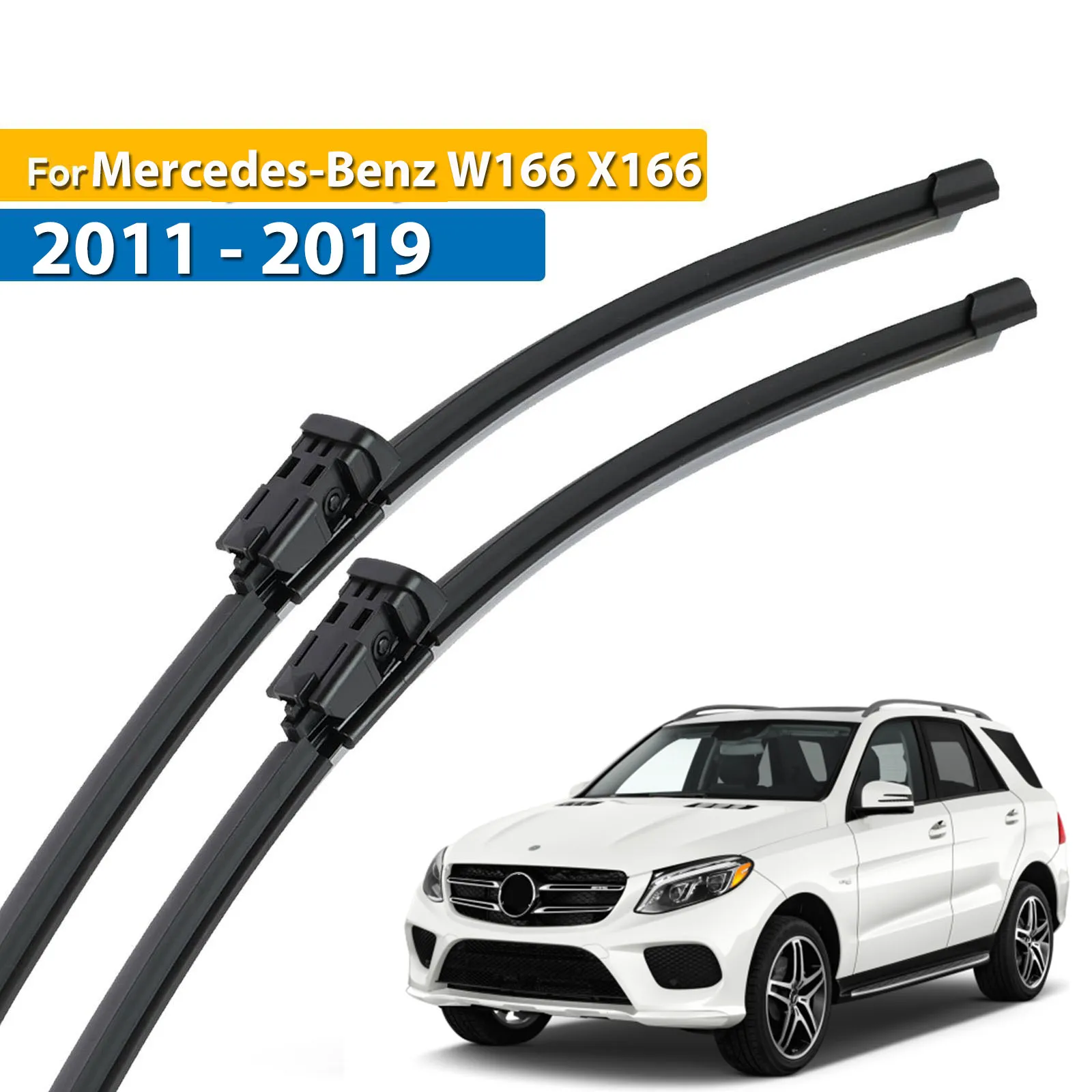 

Erick's Wiper LHD Front Wiper Blades For Mercedes-Benz M ML GLE Class W166 X166 Windshield Windscreen Window Rain Brush 26"+24"